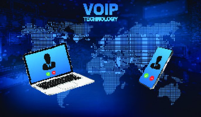 axvoice voip service benefits voip technology communication with laptop smartphone 